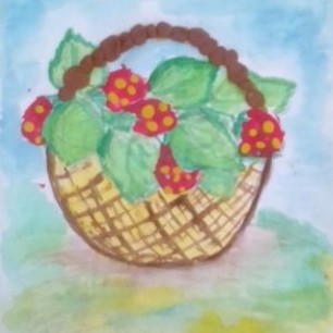 Корзинка с земляникой