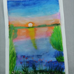 Утро на озере