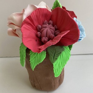 Цветочки в горшочке