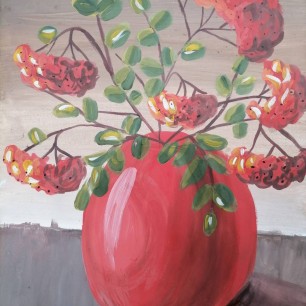 Осенний натюрморт "Рябина"