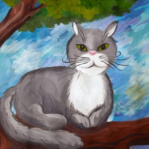 Кот учёный