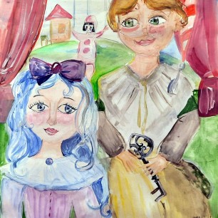 Мальвина и Буратино в Кукольном театре