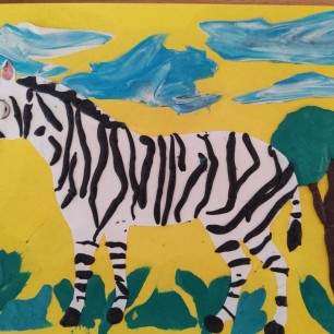 "Зебра - полосатая лошадка"