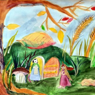 Иллюстрация к сказке "Дюймовочка" Ганса Христиана Андерсена