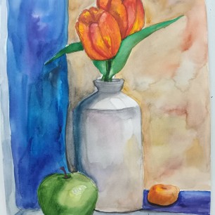 Натюрморт с тюльпанами