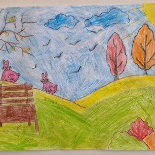 На опушке осенью