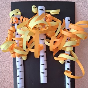 Три березки осенью