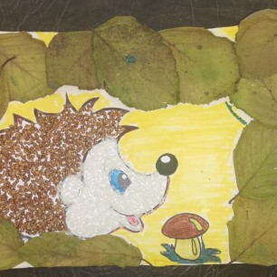 Ежик осенью