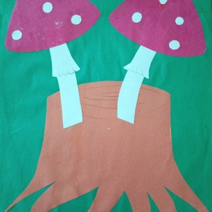 А у нас в лесочке выросли грибочки