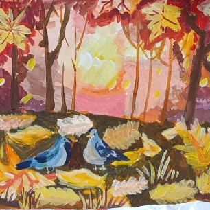 Среди осенней листвы