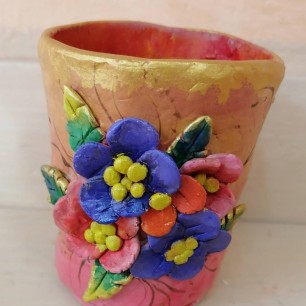 Чашка"Осенние цветы"