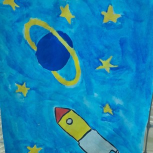 "Ракета в космосе. День ВКС. Мой посёлок"