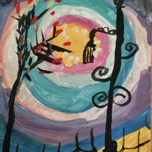 Осенний вечер в парке