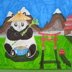 Панда собирается в гости