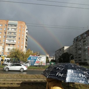 Двойная радуга в сентябре