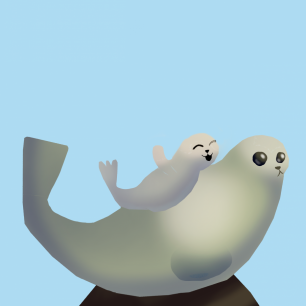 Плакат ,,семейство морских котиков''