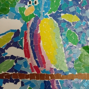 Разноцветный попугай