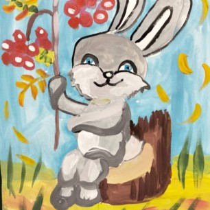 Зайка с рябиной