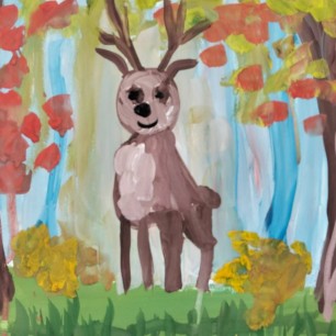 Лесной олень