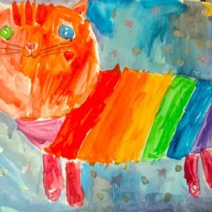 Радужный котик