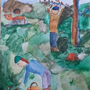 В осеннем лесу