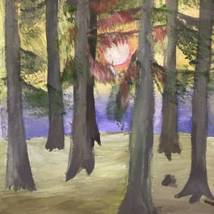 Осень в сосновом лесу