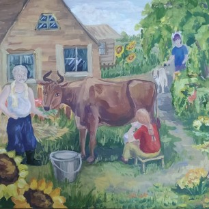 "В деревне"