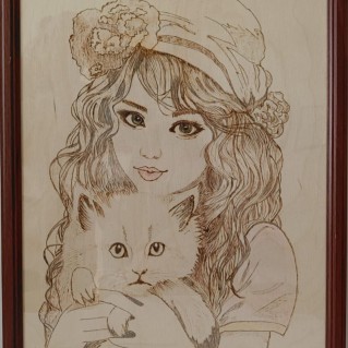 Девочка с котёнком