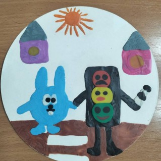 Смешарик Крош и Светофор