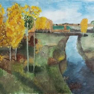 Копия картины Исаака Левитана "Золотая осень"