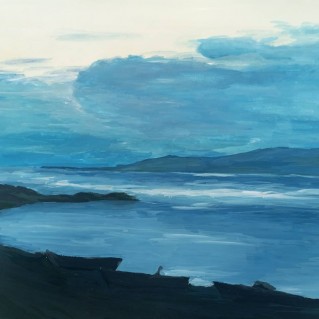 Копия картины Исаака Левитана "Вечер на Волге"