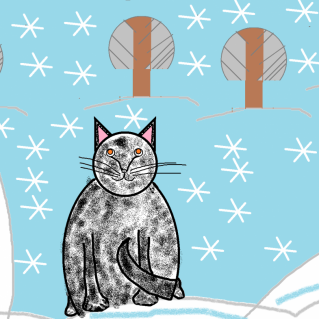 Котик в лесу