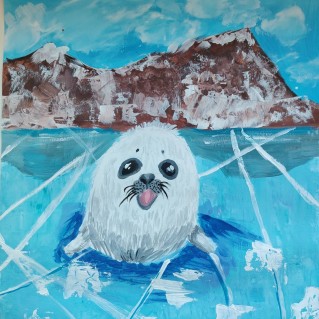 Нерпёнок на Байкале