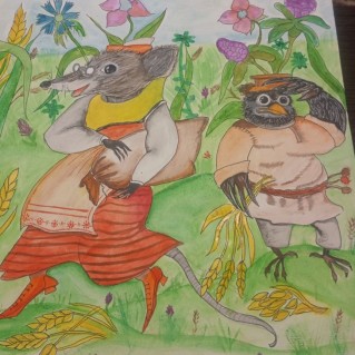 Сказка про мышь зубастую да про воробья богатого.