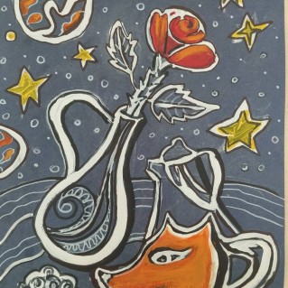 Фантазийный натюрморт к сказке "Маленький принц"