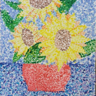 Ваза с подсолнухами