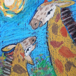 Семья жирафов