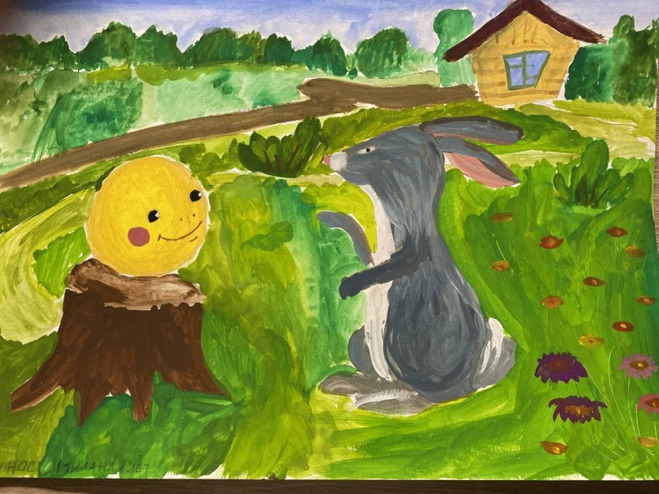 Колобок и зайчик