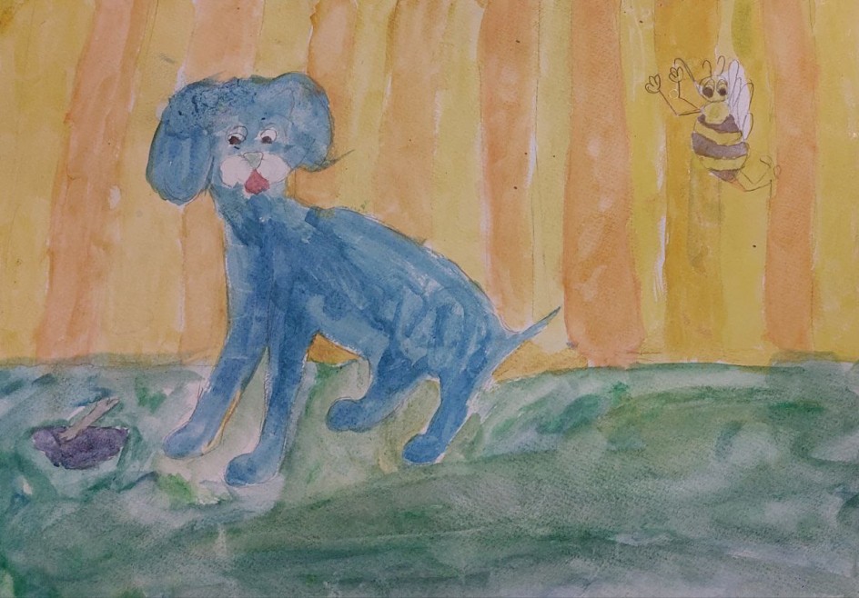 Иллюстрация к мультику Голубой щенок