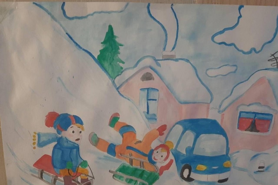 ""Опасные горки зимой"