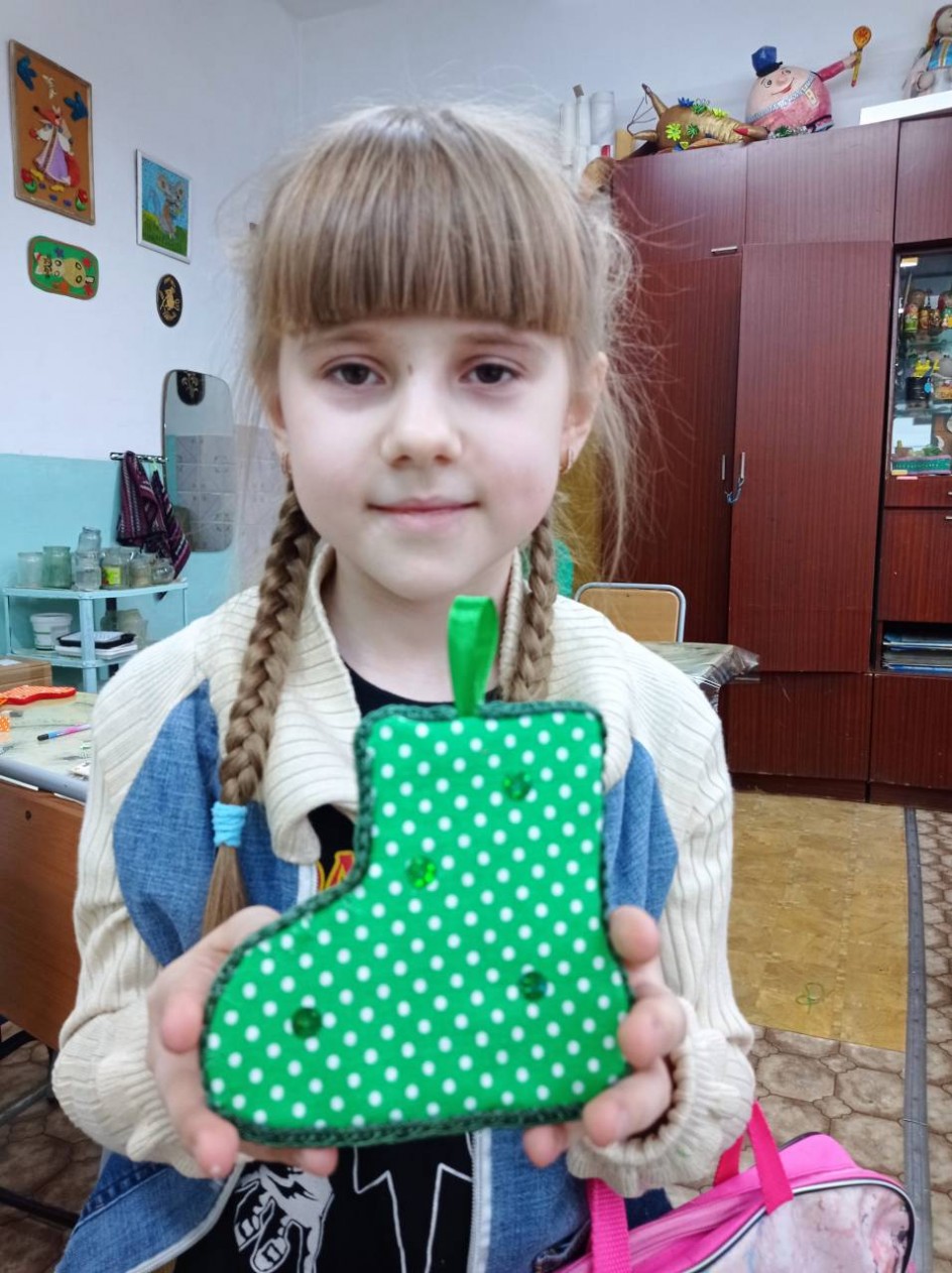 Новогодняя игрушка "Валенок".