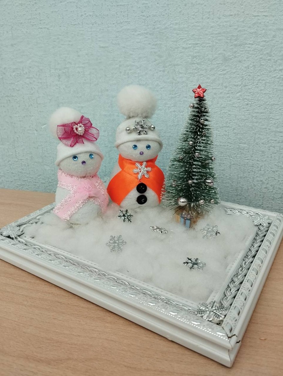 Какие милые снеговички!