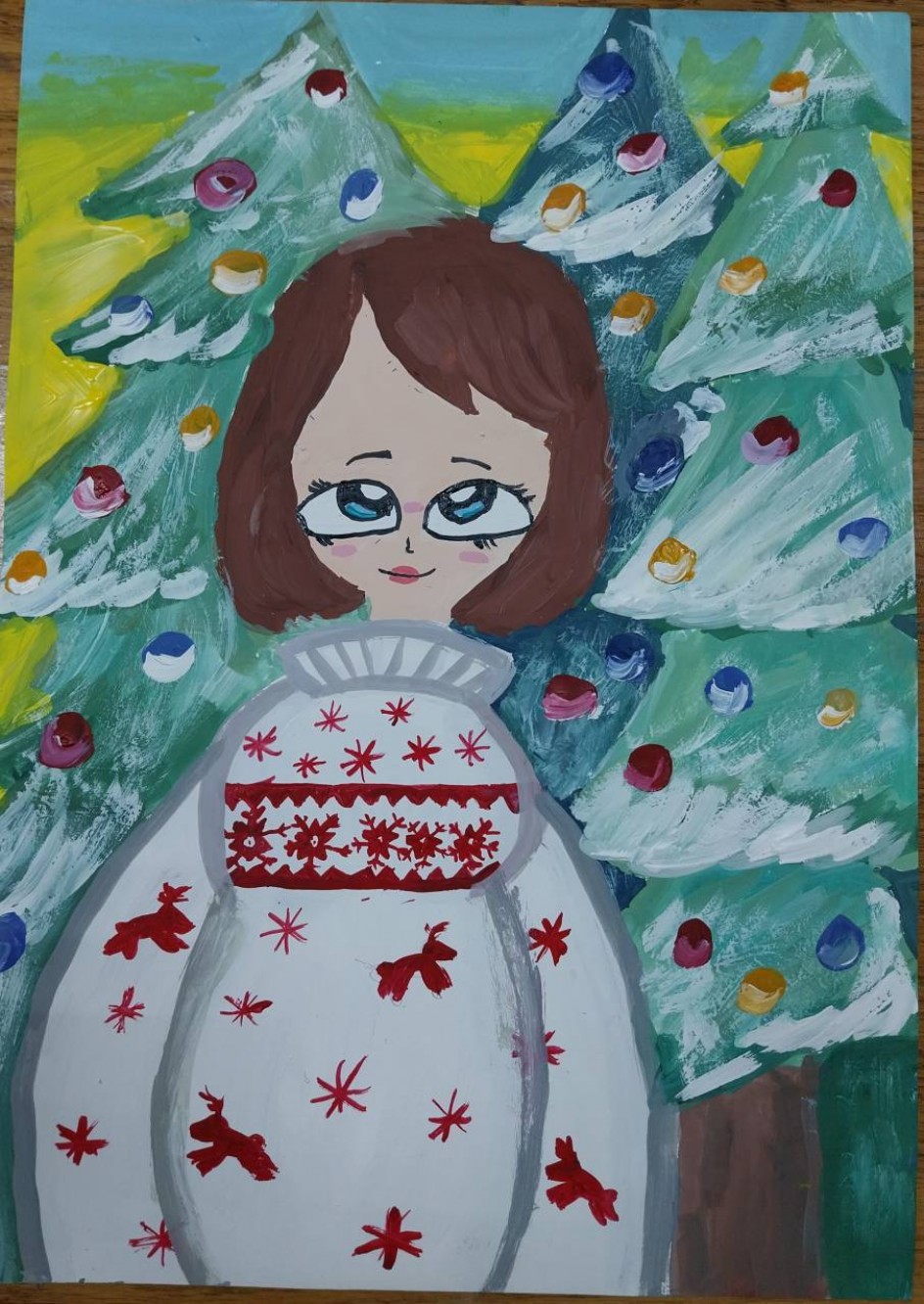 Возле елки