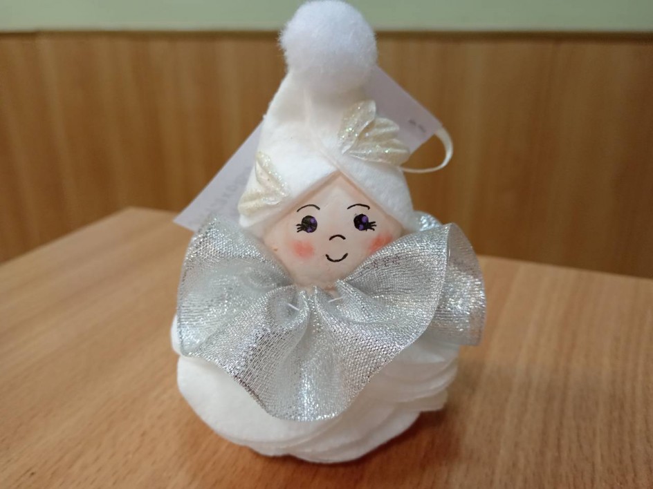 Елочная игрушка "Снежка"