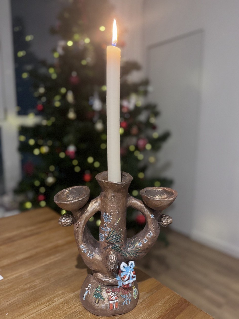 Новогодний подсвечник