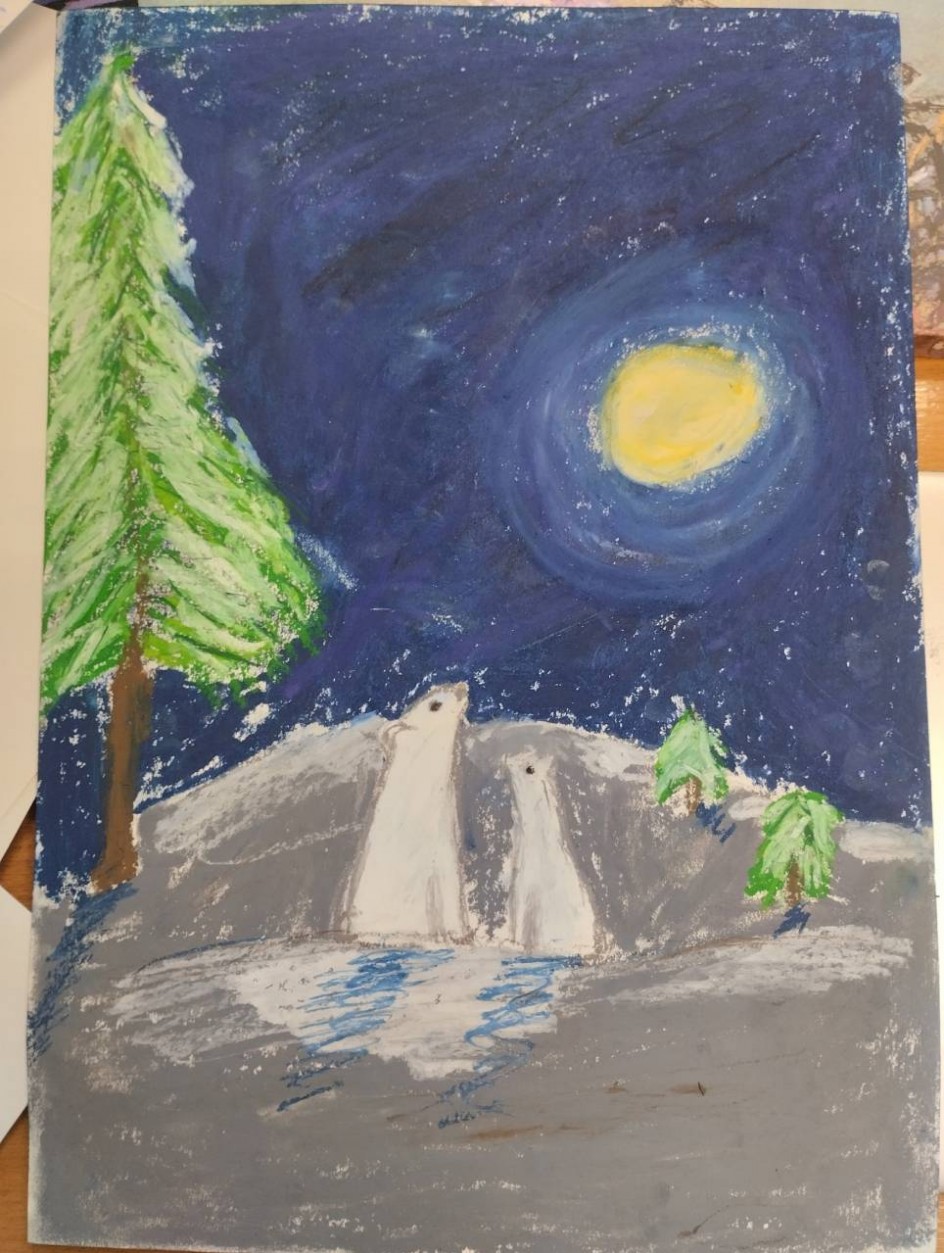 Зимняя ночь в горах