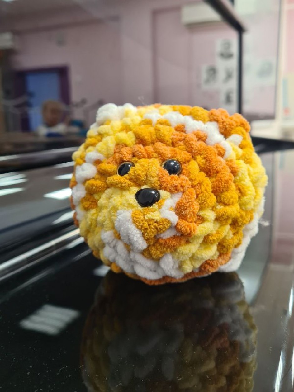 Вязаная игрушка "Котик"