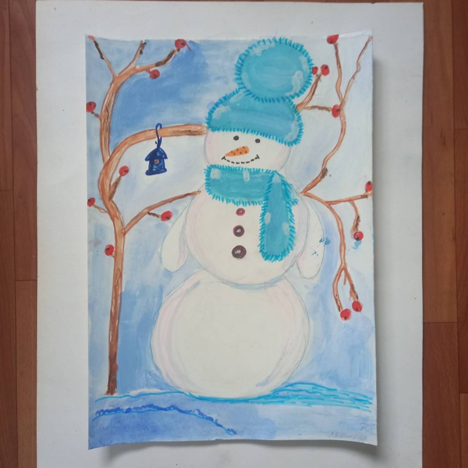 "Слепили снеговика"