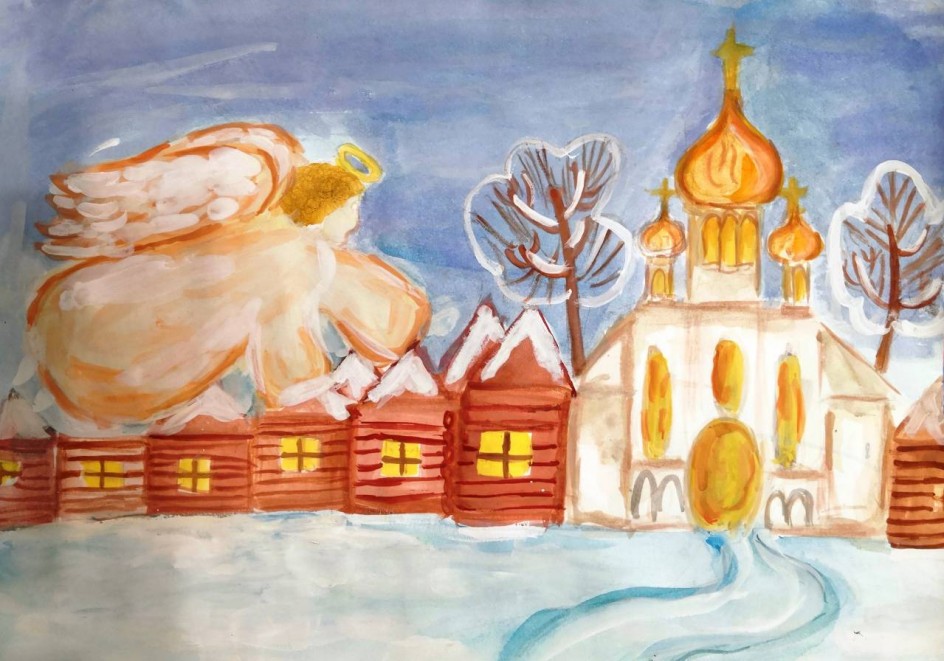 Рождество . Дорога к храму.