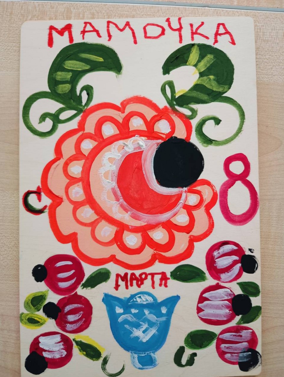 Городецкая роспись. Для мамы.
